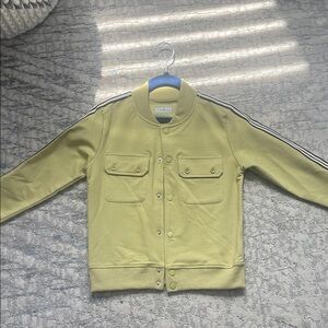 ETE Olive-Green Snap Front Bomber Jacket